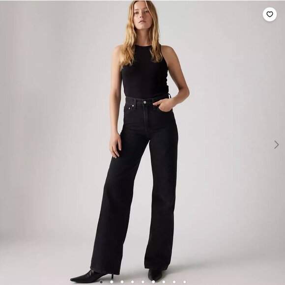 NWT Ribcage Wide Leg Women's Jeans 28Wx32L Rosie Posie - Picture 1 of 8
